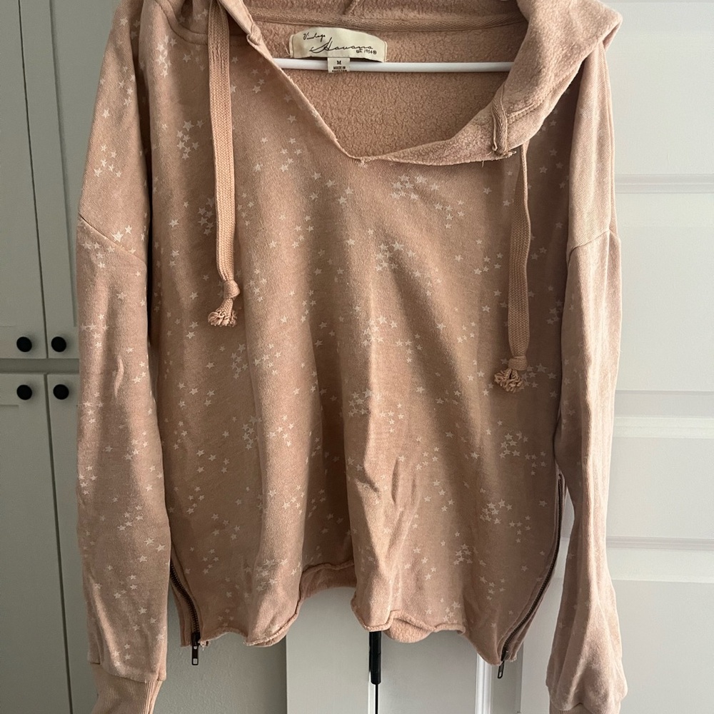 Vintage Havana Blush Star-Print Hoodie Sweatshirt